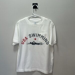 NWT! J.Crew Limited-edition kids' USA Swimming® X Crewcuts graphic T-shirt.